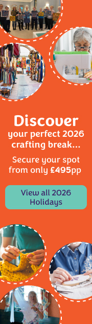 Discover your perfect 2026 crafting break... Secure your spot from only £495pp. View all 2026 Holidays.