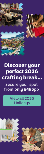 Discover your perfect 2026 crafting break… - Secure your spot from only £495pp - View all 2026 Holidays